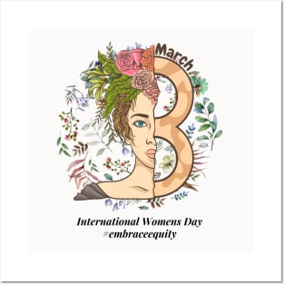 embrace equity international women's day 2023 Posters and Art